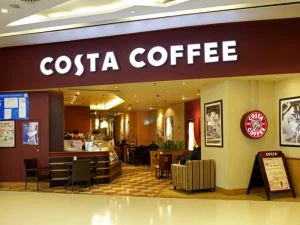 Costa káva maloobchodné tabuliach